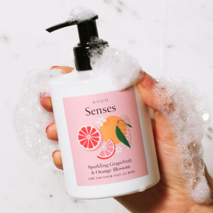Savon pour les mains Pamplemousse éclatant et fleurs d’oranger Avon Senses gratuit